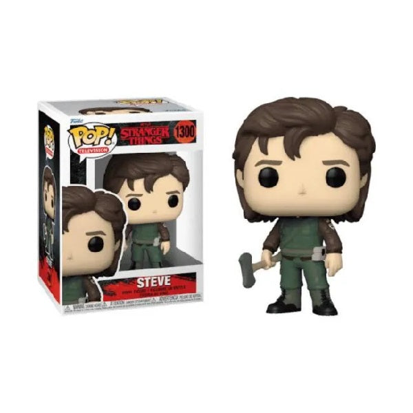 Confezione originale Funko con loghi Stranger Things Steve colori marrone verde nero