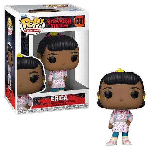 Confezione originale Funko con loghi Stranger Things Erica colori nero rosa azzurro