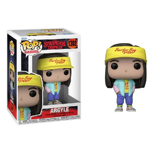 Confezione originale Funko con loghi Stranger Things Argyle colori azzurro giallo nero