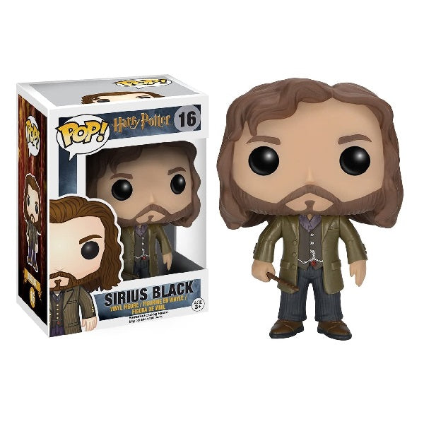 Confezione originale Funko con loghi Harry Potter Sirius Black colori marrone verde blu