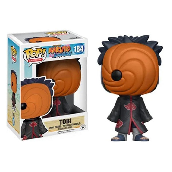 Confezione originale Funko con loghi Naruto Shippuden Tobi colori nero arancione rosso