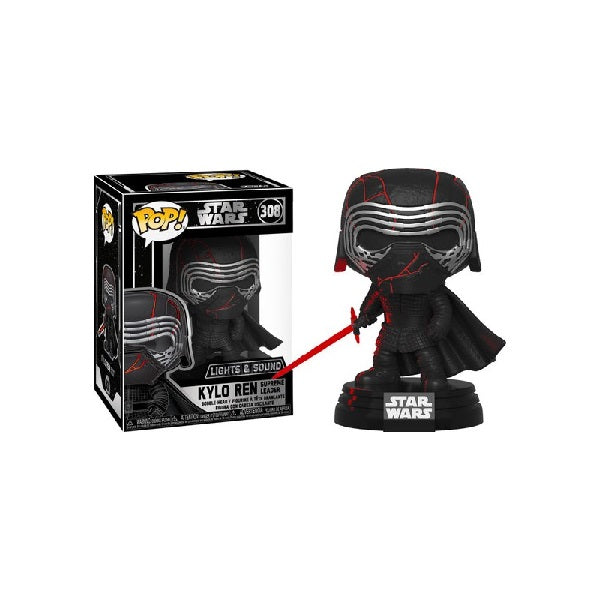 Confezione originale Funko con loghi Star Wars Kylo Ren Supreme Leader Lights & Sound colore grigio nero rosso