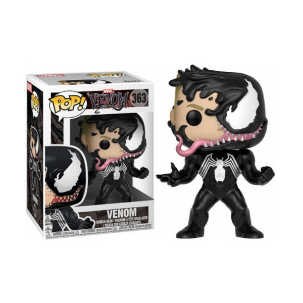 Confezione originale Funko con loghi Marvel Venom colori bianco nero giallo rosa