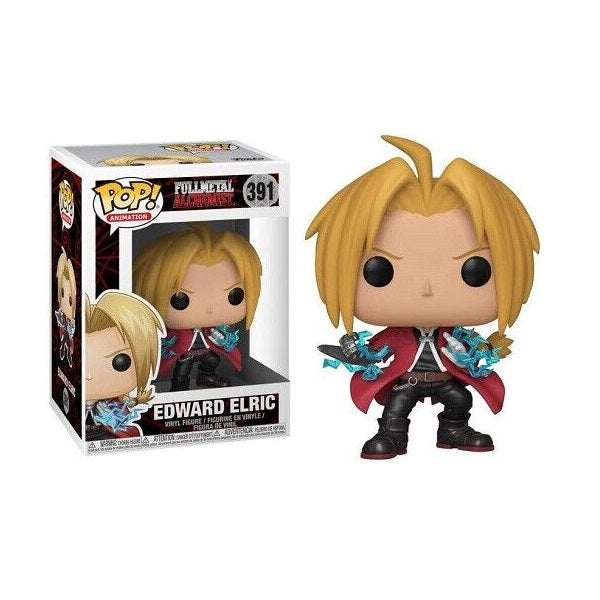 Confezione originale Funko con loghi Fullmetal Alchemist Edward Elric colori giallo rosso nero azzurro