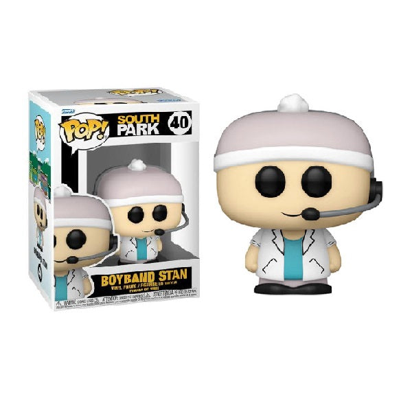 Confezione originale Funko con loghi South Park Boyband Stan colori azzurro bianco nero