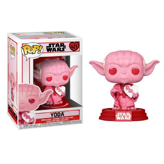 Confezione originale Funko con loghi Star Wars Yoda Valentine colori rosa rosso bianco