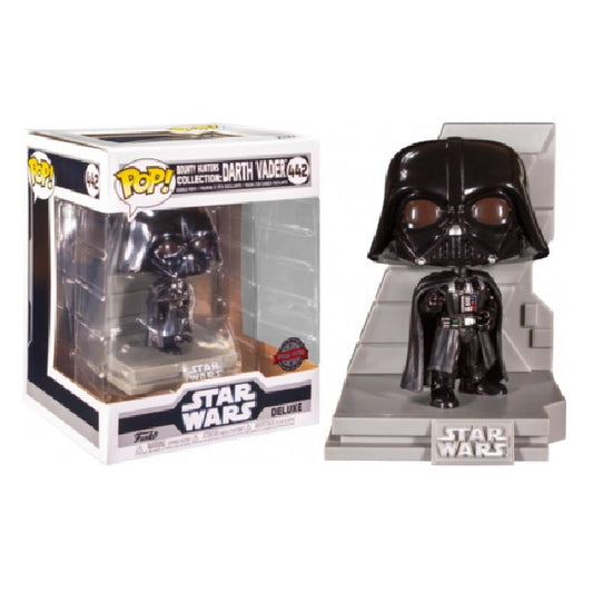 Confezione originale Funko con loghi Star Wars Bounty Hunters Collection Darth Vader colori grigio nero rosso