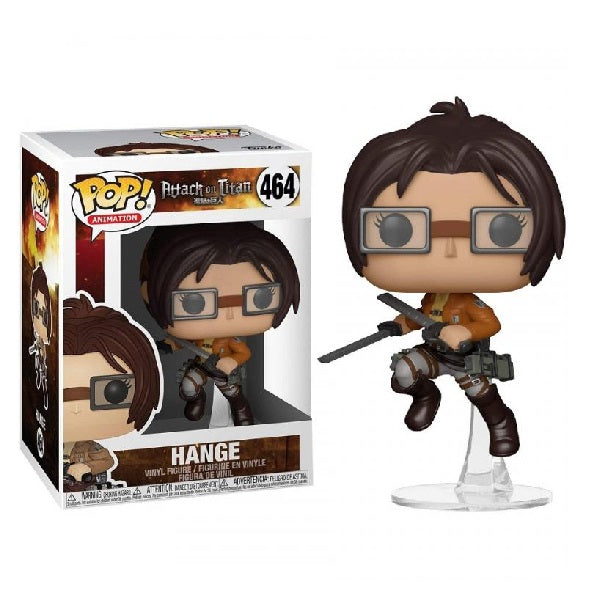 Confezione originale Funko con loghi Attack On Titan Hange colori marrone grigio nero arancione