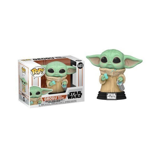 Confezione originale Funko con loghi Star Wars Grogu With Cookies colori verde nero marrone