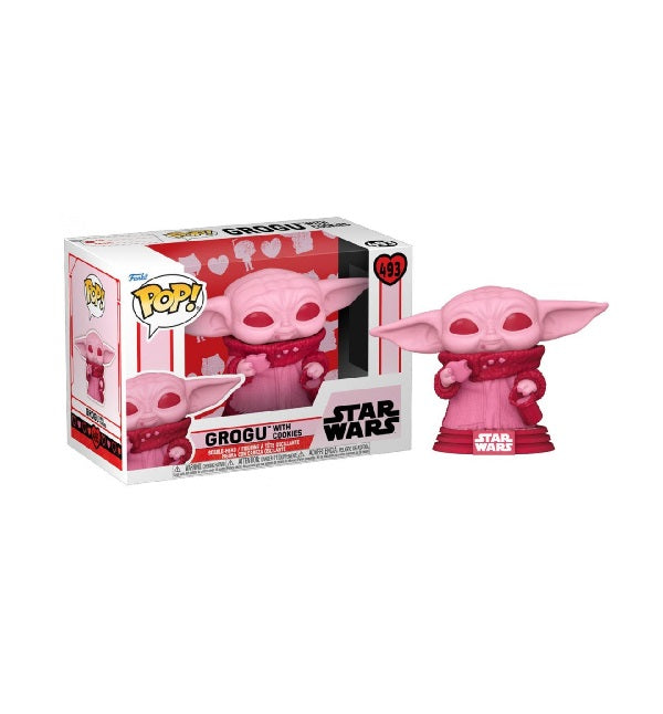 Confezione originale Funko con loghi Star Wars Grogu with cookies colori bianco rosso rosa