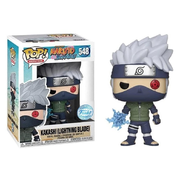 Confezione originale Funko con loghi Naruto Shippuden Kakashi (Lightning Blade) colori grigio blu verde