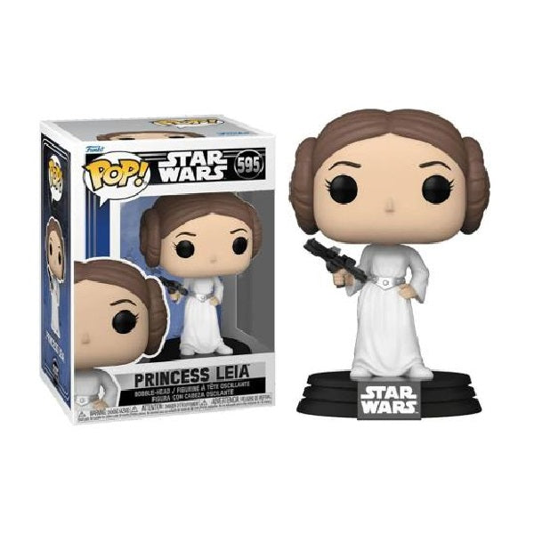 Confezione originale Funko con loghi Star Wars Princess Leia colori bianco nero marrone