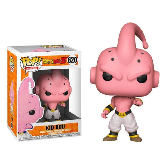 Confezione originale Funko con loghi Dragon Ball Z Kid Buu colori bianco nero giallo rosa