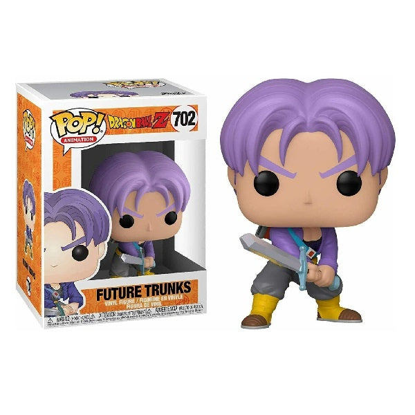 Confezione originale Funko con loghi Dragon Ball Z Future Trunks colori viola giallo nero