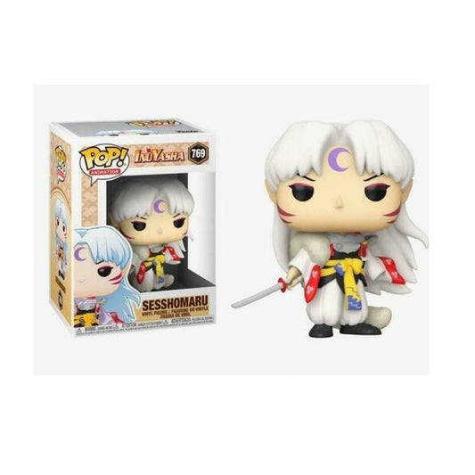 Confezione originale Funko con loghi Inuyasha Sesshomaru colori bianco rosso giallo