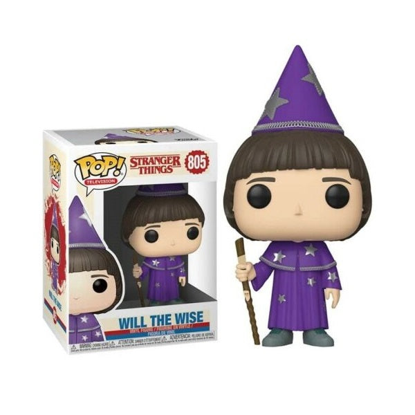 Confezione originale Funko con loghi Stranger Things Will The Wise colori viola marrone nero