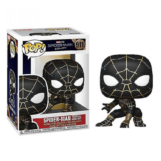 Confezione originale Funko con loghi Marvel Spider-Man No Way Home Spider-Man Black and Gold Suit colori nero bianco oro