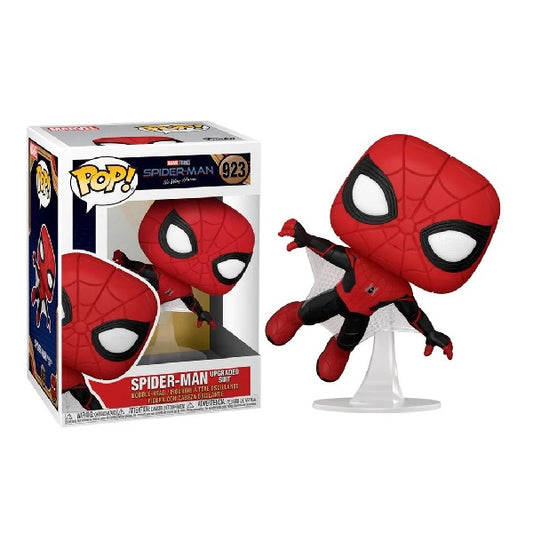 Confezione originale Funko con loghi Marvel Spider Man No Way Home Spider-Man (Upgraded Suit) colori bianco rosso nero
