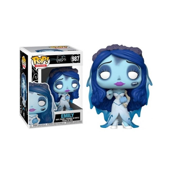 Confezione originale Funko con loghi The Corpse Bride Emily colori bianco azzurro blu