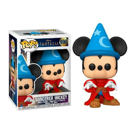 Confezione originale Funko con loghi Disney Fantasia Sorcerer Mickey colori azzurro nero rosso bianco
