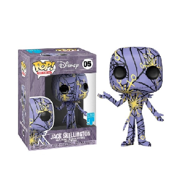 Confezione originale Funko con loghi Disney Jack Skellington Art Series colori viola giallo nero