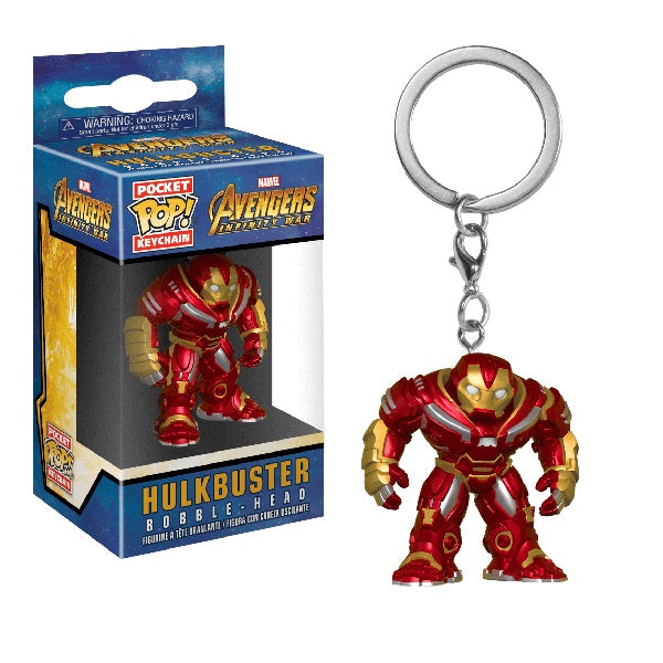 Confezione originale Funko con loghi Keychian Marvel Avengers Hulkbuster colori bianco rosso oro