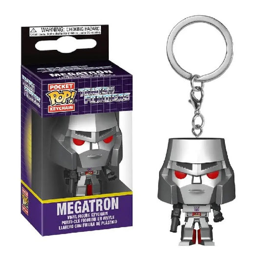 Confezione originale Funko con loghi Keychain Transformers Megatron colori argento rosso nero