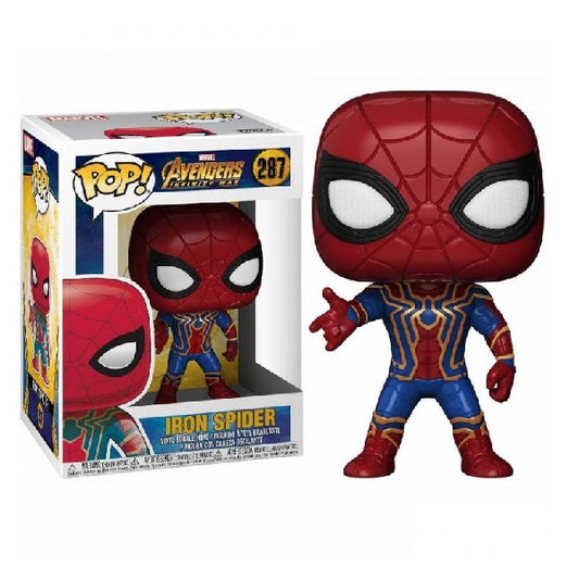 Confezione originale Funko con loghi Marvel Avengers Infinity War Iron Spider Colori rosso blu oro