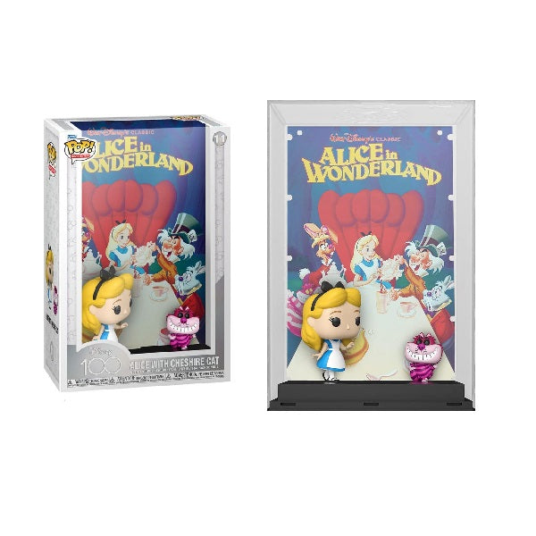 Confezione originale Funko con loghi Movie Posters Alice With Cheshire Cat colori azzurro giallo viola