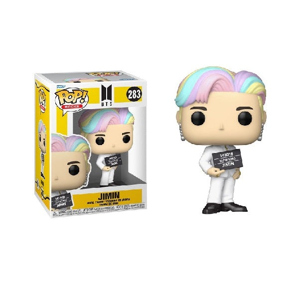 Confezione originale Funko con loghi BTS Butter Jimin colori azzurro rosa bianco nero