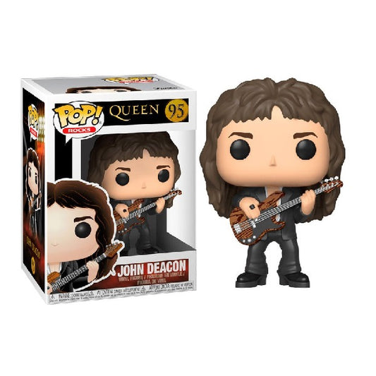 Confezione originale Funko con loghi Rocks Queen John Deacon colori marrone nero rosa