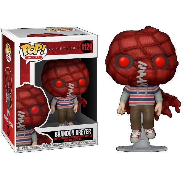 Confezione originale Funko con loghi brightburn brandon breyer colori bianco grigio rosso