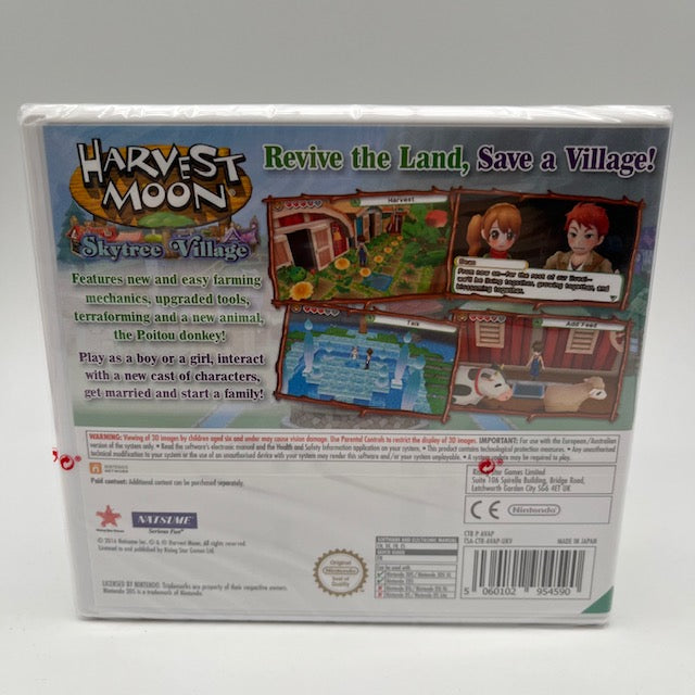 Harvest Moon Skytree Village Nintendo 3DS Pal-Uk (NUOVO)