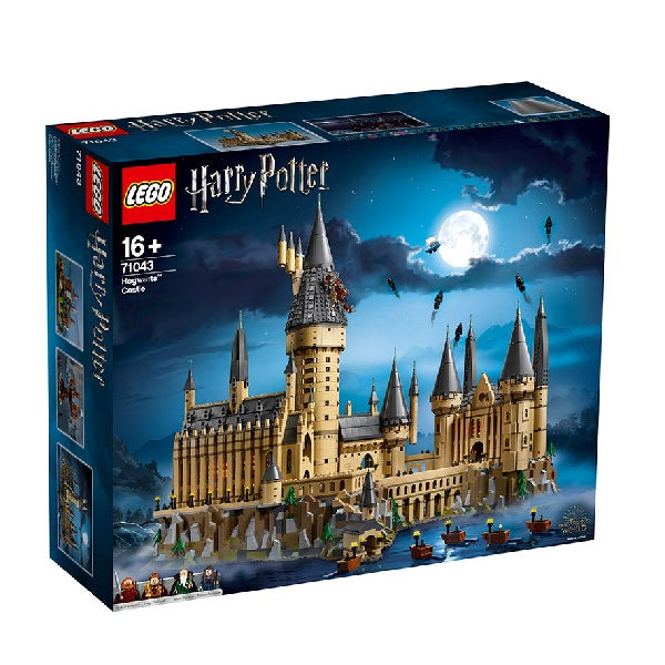 Scatola ufficiale lego blu harry potter con castello di hogwarts