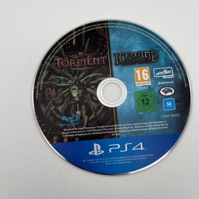 Planescape Torment Icewind Dale Enhanced Edition Sony Playstation 4 Pal Uk (USATO)