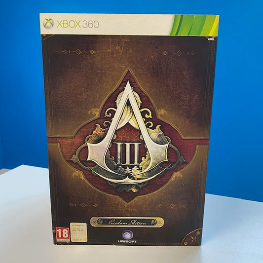 Assassin's Creed III 3 Freedom Edition X360 Xbox 360 PAL ITA, simbolo assassin's cree 3 in copertina