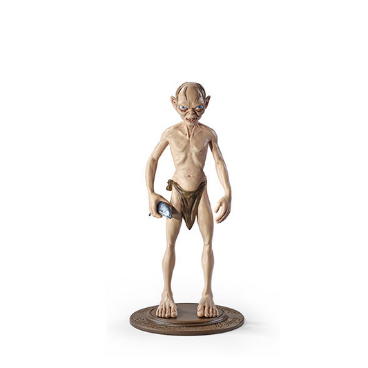 Statuina Bendyfigs del personaggio Gollum dalla serie di film Lord of the Ring (Il Signor degli Anelli), prodotta da The Noble Collection.