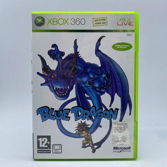 personaggio con drago blu che esce dalla sua ombra su sfondo bianco