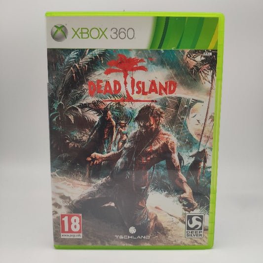 Dead Island X360 Xbox 360 Techland Pal Ita, zombie inginocchiato in primo piano, altri zombie, palme ed edificio in sfondo