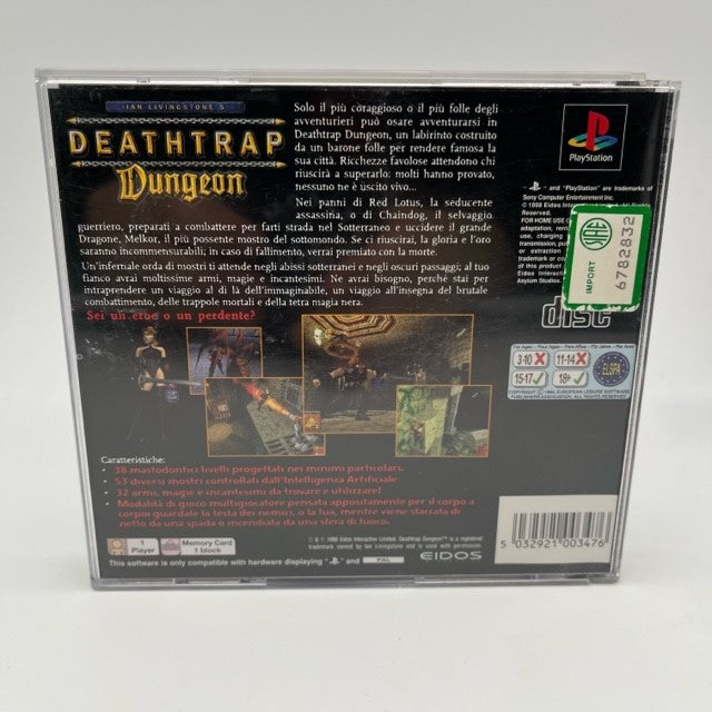 Ian Livingstone's Deathtrap Dungeon Sony Playstation 1 Pal Ita (USATO)