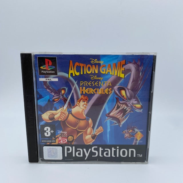 Disney presenta Hercules black label per ps1, versione italiana, condizioni molto buone, hercules ed idra in copertina, sfondo blu