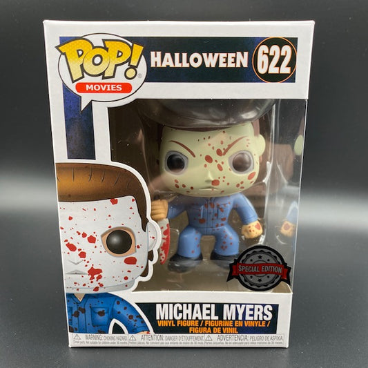 Statuina confezionata Funko Pop! del personaggio Michael Myers dal film Halloween, in versione Special Edition Limitata.