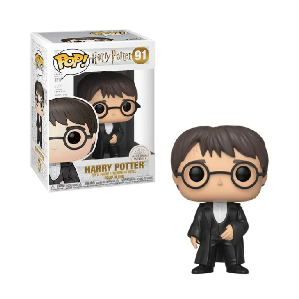 Confezione e personaggio Funko Pop di Harry Potter numero 91, con tonaca nera