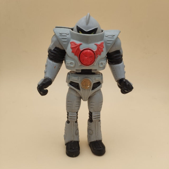 horde trooper personaggio masters of the universe, grigio e nero con logo rosso