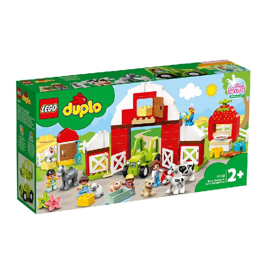 Confezione originale Lego con loghi Duplo fattoria fienile trattore animali colori verde azzurro rosso