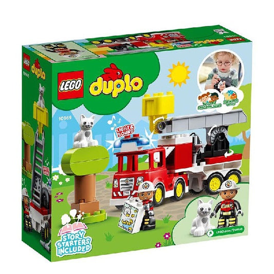 Confezione originale Lego con loghi Duplo town autopompa colori verde rosso azzurro giallo