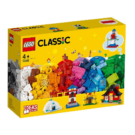 Confezione originale Lego con loghi classic mattoncini e case colori rosso giallo blu verde bianco