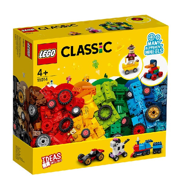 Confezione originale Lego con loghi classic mattoncini e ruote colori rosso giallo verde blu