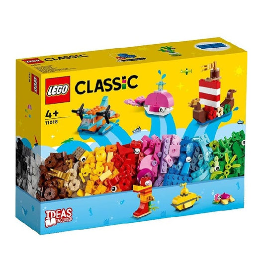 Confezione originale Lego con loghi classic divertimento sull'oceano colori giallo rosso azzurro verde