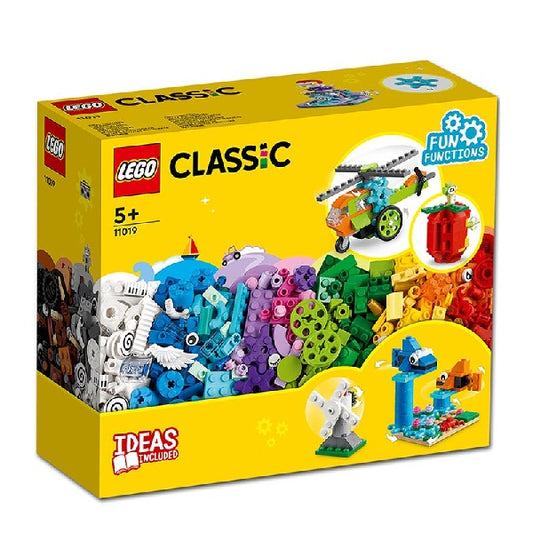 Confezione originale Lego con loghi classic mattoncini e funzioni colori giallo bianco blu viola verde